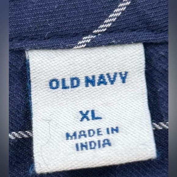 Old Navy Peasant Blouse in Navy w/ White Stripes. Relaxed Fit. Size XL. Nautical - Picture 3 of 6